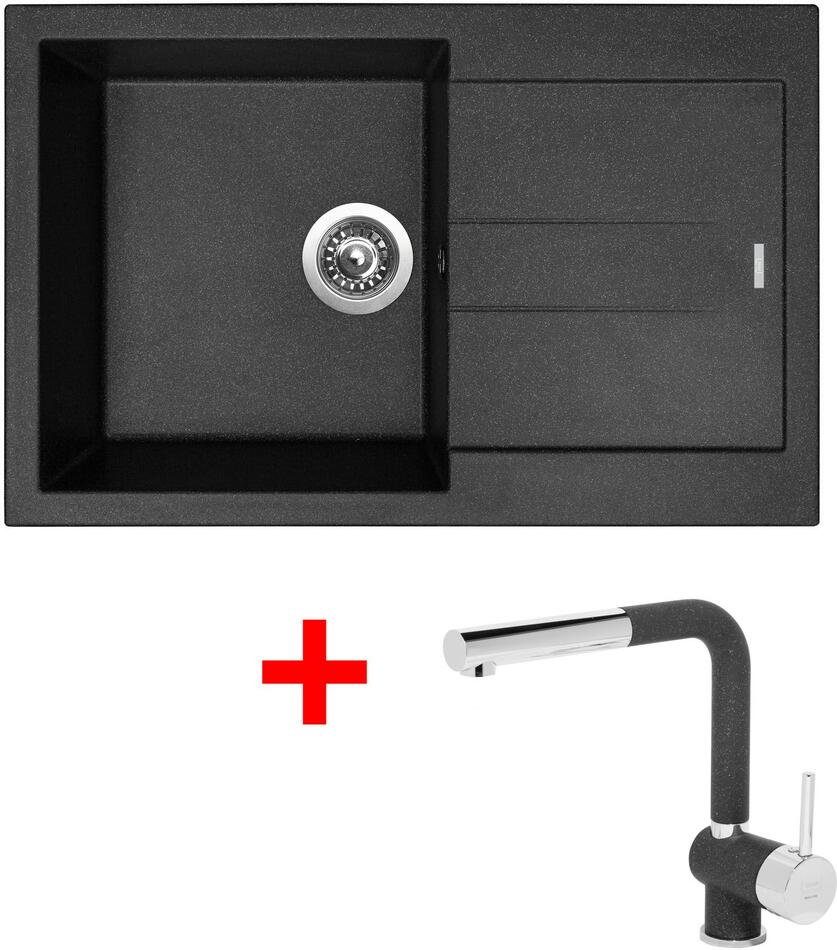 Sinks AMANDA 780 Granblack + Mix 3 P GR