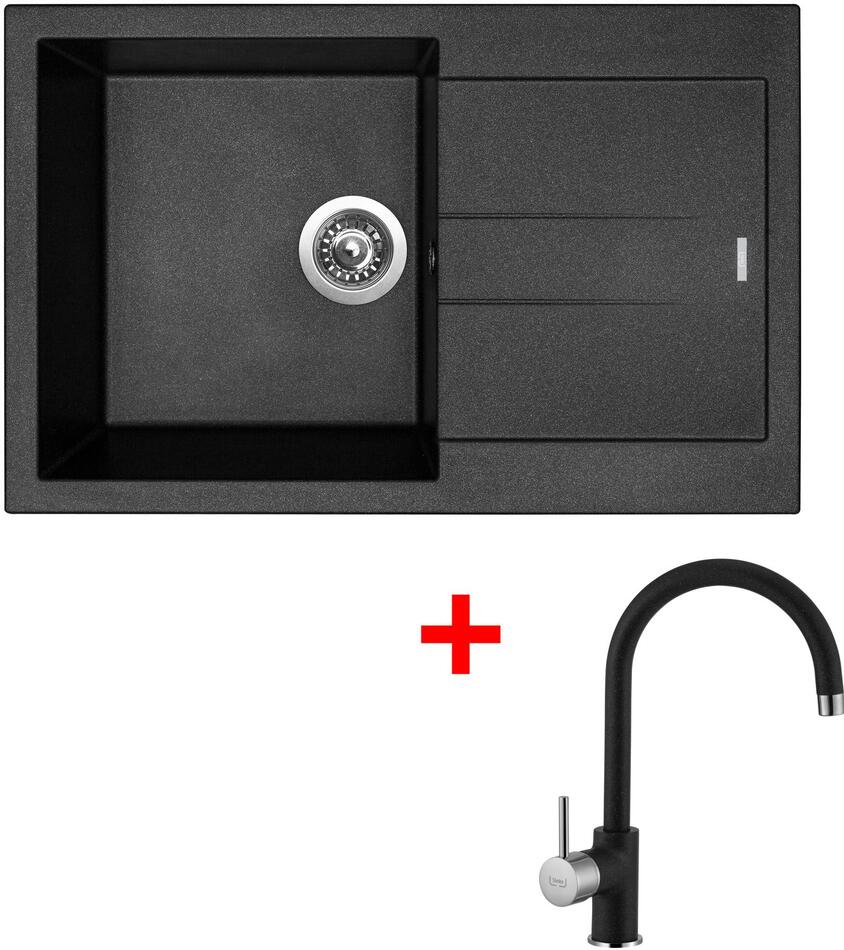 Sinks AMANDA 780 Metalblack + Vitalia GR