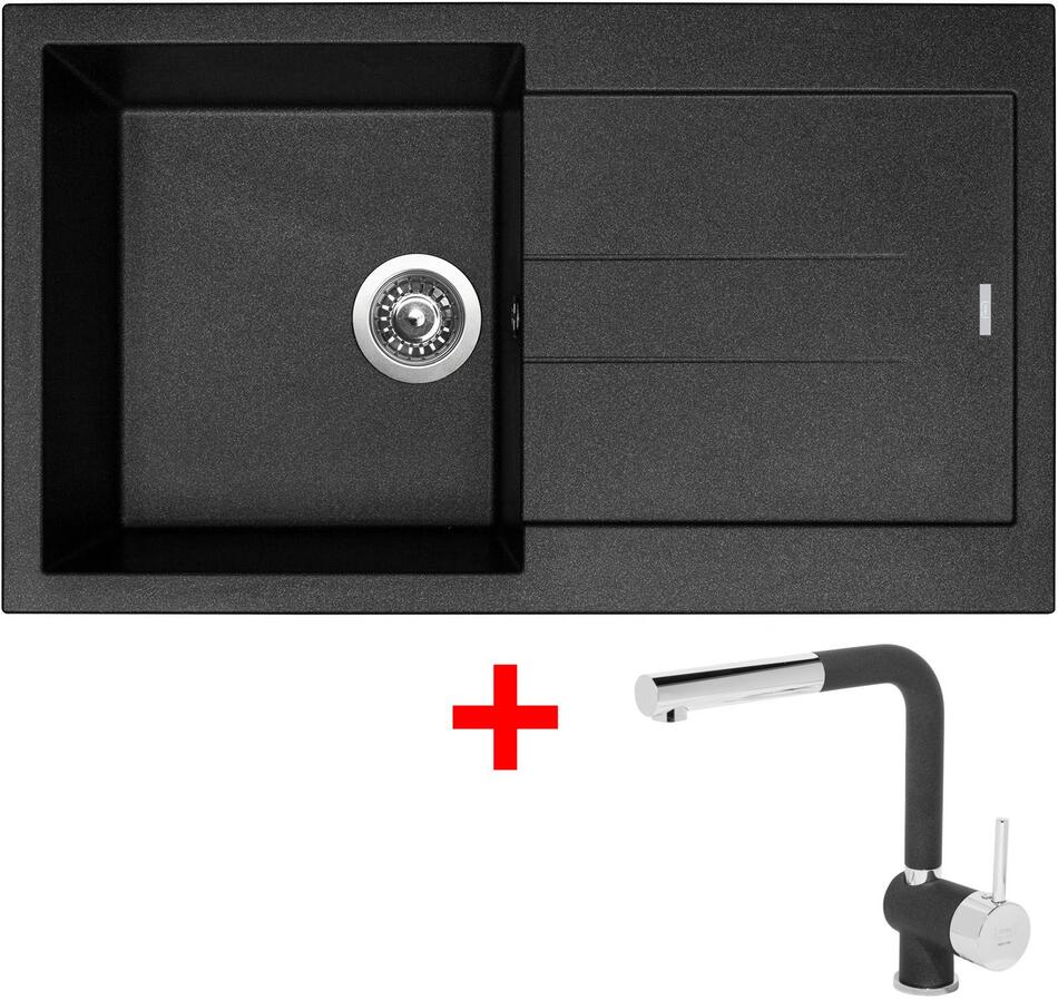 Sinks AMANDA 860 Metalblack + Mix 3 P GR