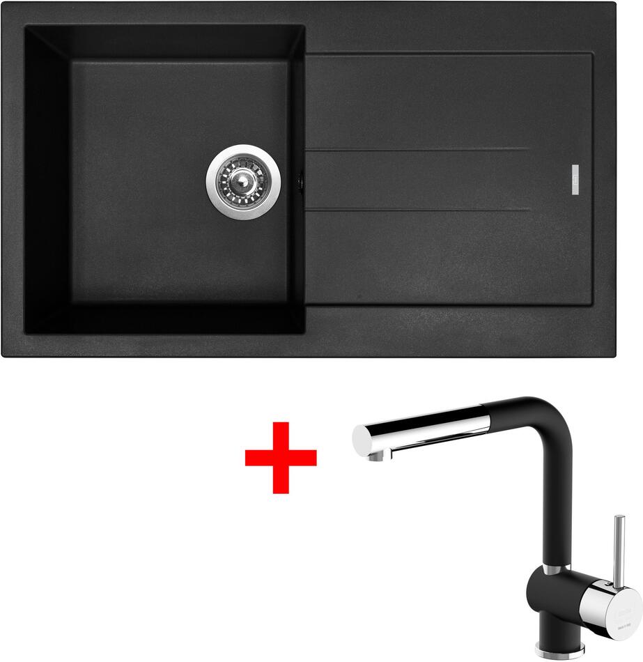 Sinks AMANDA 860 Pureblack + Mix 3 P GR N6