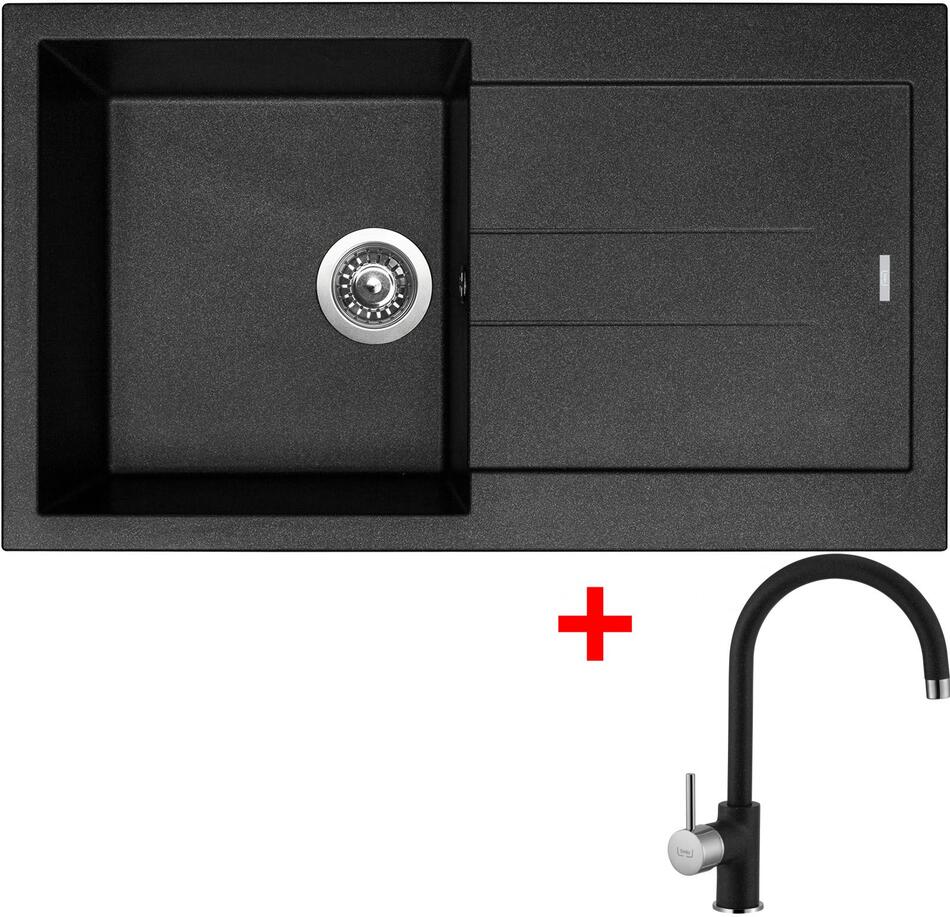 Sinks AMANDA 860 Metalblack + Vitalia GR