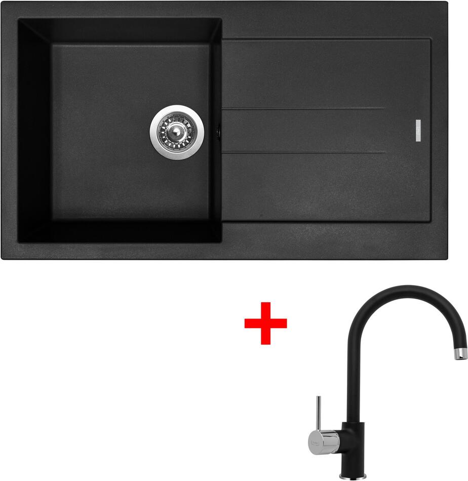 Sinks AMANDA 860 Pureblack + Vitalia GR