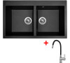 Sinks AMANDA 860 DUO Metalblack + Flexia