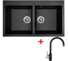 Sinks AMANDA 860 DUO Metalblack + Vitalia GR