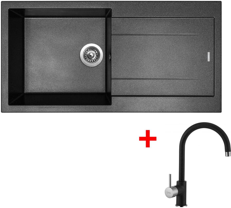 Sinks AMANDA 990 Metalblack + Vitalia GR