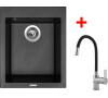 Sinks CUBE 410 Metalblack + Flexia