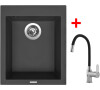 Sinks CUBE 410 Pureblack + Flexia