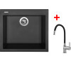 Sinks CUBE 560 Pureblack + Flexia