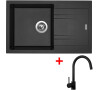 Sinks LINEA 780 Metalblack + Vitalia černá matná