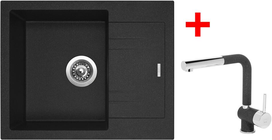Sinks LINEA 600 Granblack + Mix 3 P GR