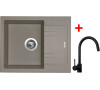 Sinks LINEA 600 Truffle + Vitalia černá matná
