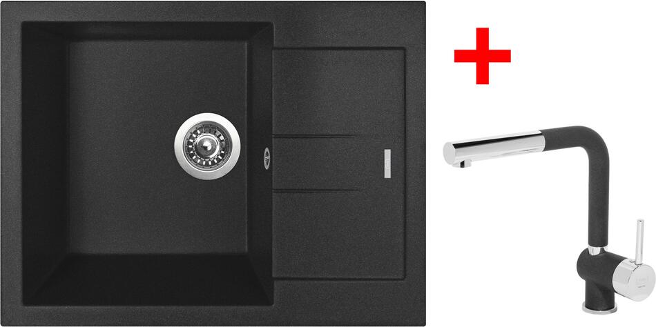 Sinks AMANDA 650 Metalblack + Mix 3 P GR