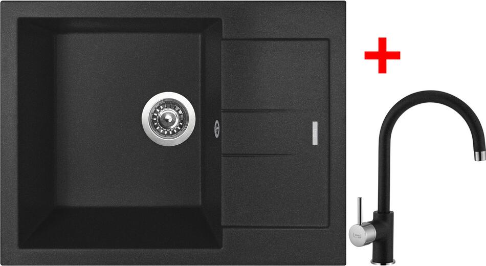 Sinks AMANDA 650 Metalblack + Vitalia GR
