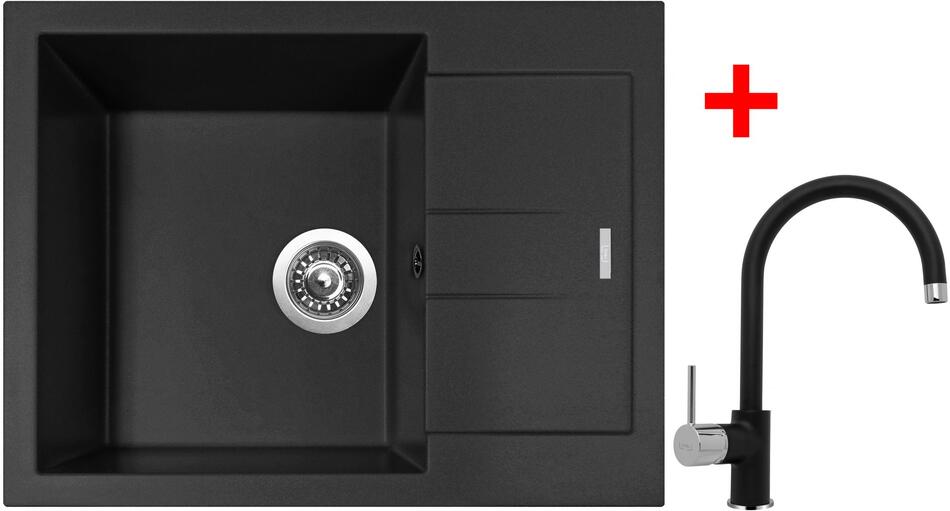 Sinks AMANDA 650 Pureblack + Vitalia GR