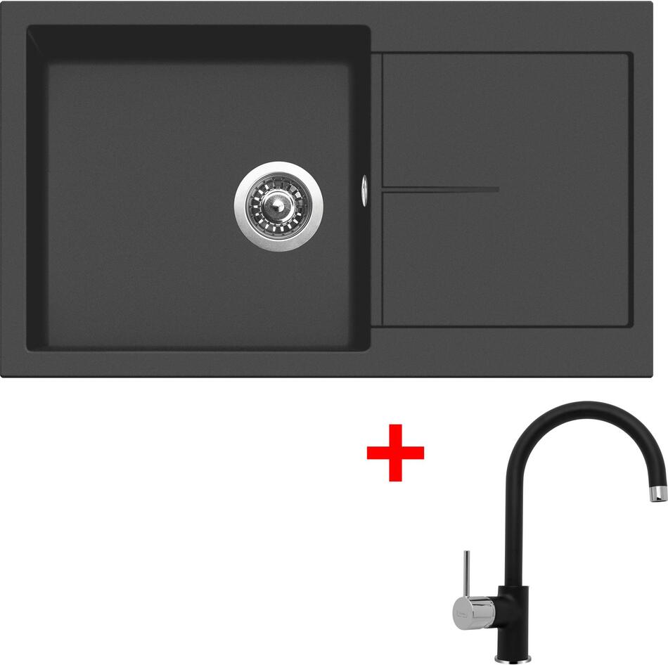 Sinks INFINITY 860 Pureblack + Vitalia GR
