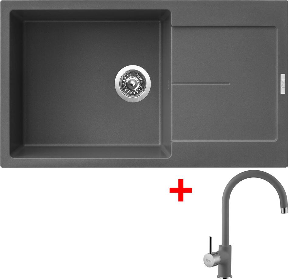 Sinks ULTIMA 860 XXL Titanium + Vitalia GR