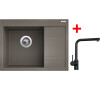 Sinks RIM 650 L Truffle + Elka černá matná
