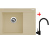 Sinks RIM 650 L Sahara + Vitalia černá matná