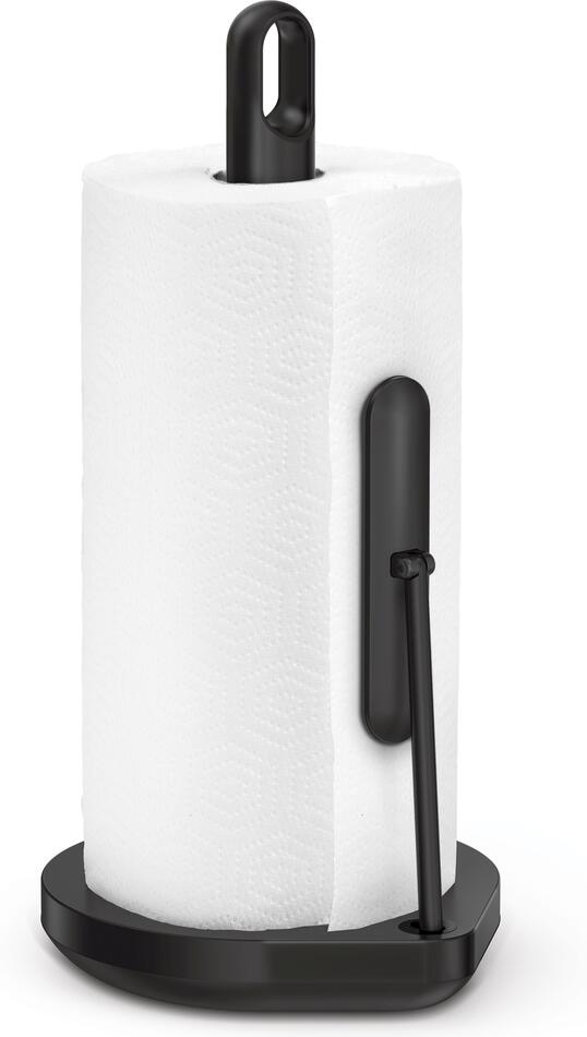 Držák na papírové utěrky Simplehuman – pro role do 17 cm, černá ocel KT1204