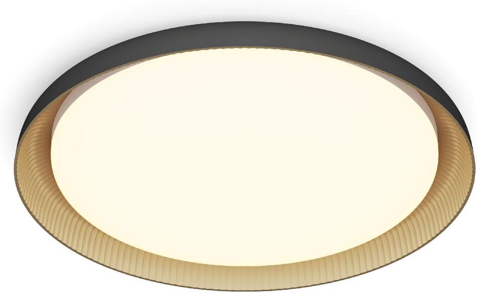 Pebblo UltraEfficient stropní svítidlo LED 10W 1850lm 2700K SceneSwitch CRI80 32cm kulaté IP20,černé Philips