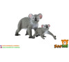 Koala medvídkovitý 2ks samice s mládětem zooted plast 4-6cm