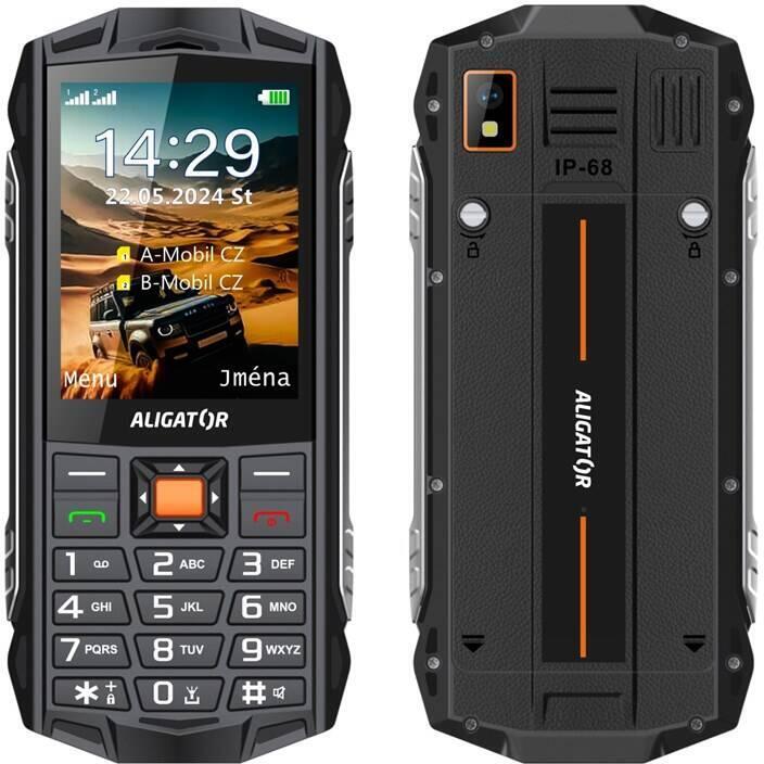 Mobilní telefon Aligator R45 eXtremo, černo-oranžový
