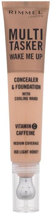 Korektor Rimmel London Multi Tasker Wake Me Up Concealer & Foundation, 20 ml, odstín 060 Light Honey