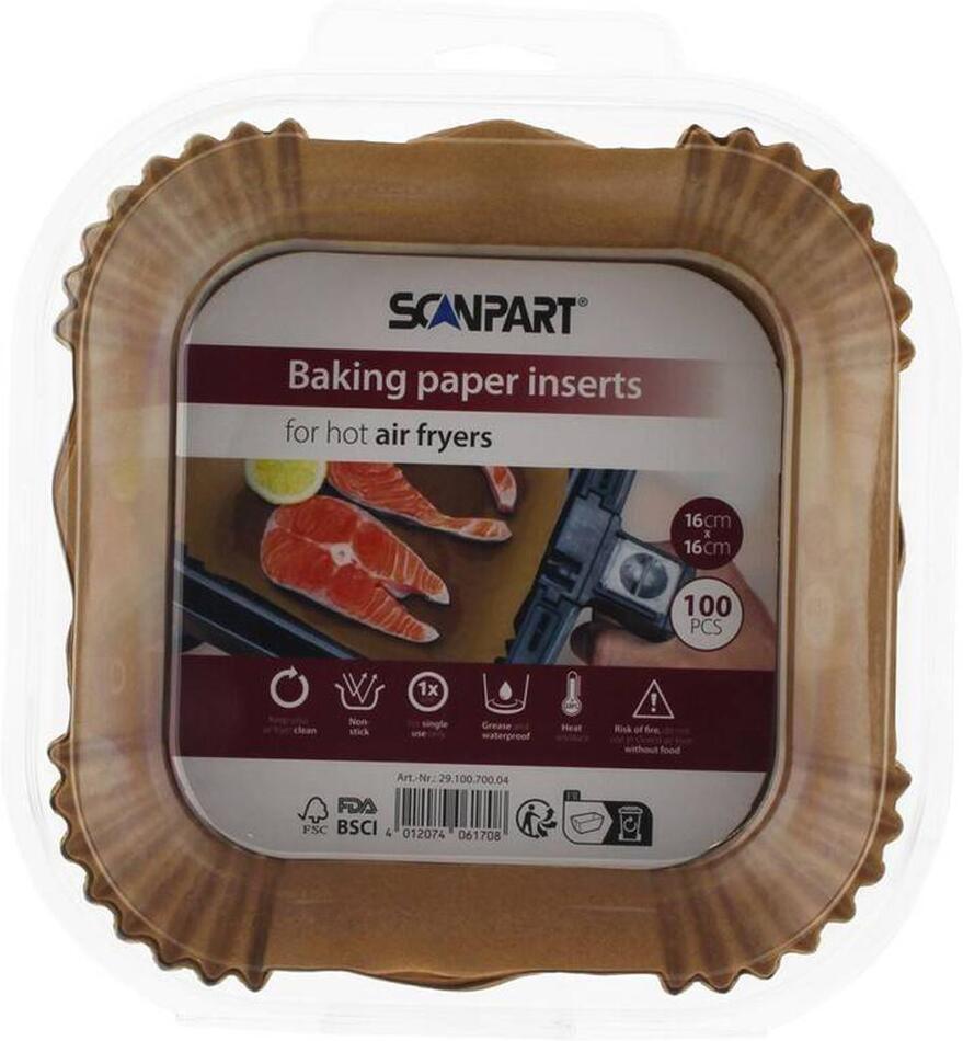 Příslušenství k fritéze SCANPART Pečicí papír 16x16 cm 100 ks