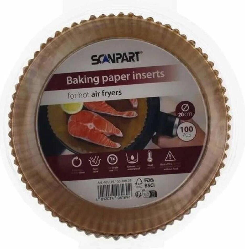Příslušenství k fritéze SCANPART Pečicí papír průměr 20 cm 100