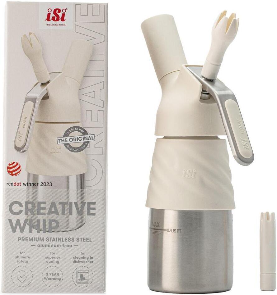 Šlehačková láhev ISI CREATIVE WHIP BÍLÁ 0,25L