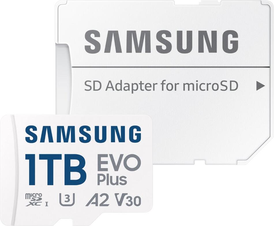 SAMSUNG EVO Plus 2024 MicroSDXC 1TB + SD Adaptér / CL10 UHS-I U3 / A2 / V30 (MB-MC1T0SA/EU)