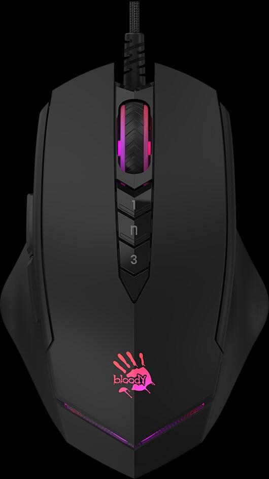 A4tech Bloody Myš V8M Max, podsvícená herní myš, 12000 DPI, USB, Černá