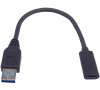 PREMIUMCORD Adaptér USB 3.0 A/samec - USB-C/samice, USB 3.2 GEN2, 3A, 20cm (kur31-17)