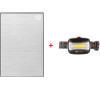 Seagate HDD OneTouch PW 2TB stříbrný + čelovka
