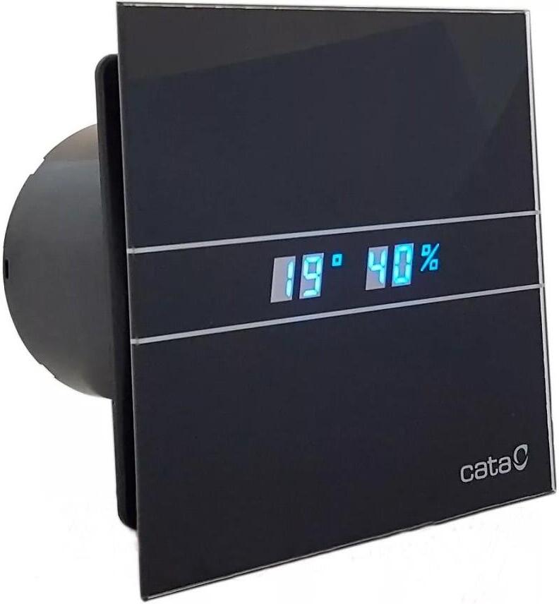 Axiální ventilátor s časovačem a senzorem vlhkosti Cata e120 GBTH, černý