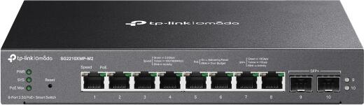 TP-Link OMADA switch SG2210XMP-M2 (8x2,5GbE,2xSFP+,8xPoE+,160W,fanless)