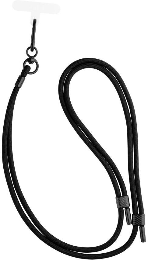 Univerzální šňůrka FIXED NeckUni pro telefony se zadním krytem, černá