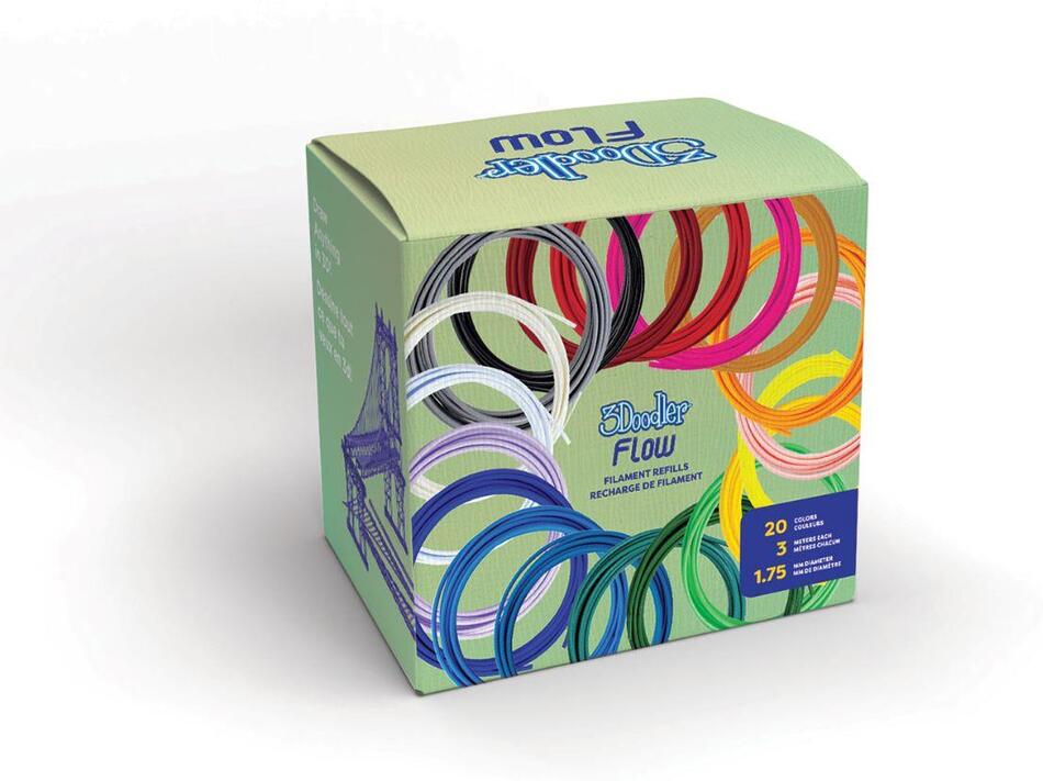 3Doodler FLOW Box Premium 20 PLA barev pro 3D pera - univerzál (FLOW_FILLS)