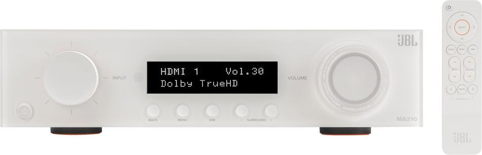 JBL MA310 - AV zesilovač 5.2, 60 W, 4K, Bluetooth - bílý
