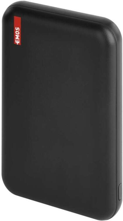 Powerbanka Emos WI 521, 5 000 mAh, 20 W+Wireless, černá (B0545B)