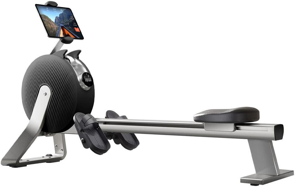 Veslovací trenažer KUBIsport s bluetooth, černý
