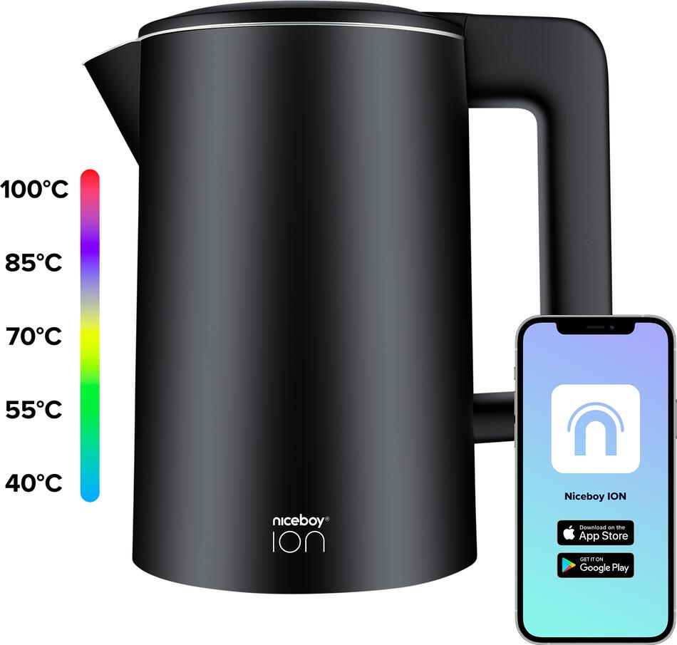Rychlovarná konvice Niceboy ION SmartKettle Onyx, černá