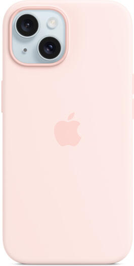 Apple iPhone 15 Silicone Case with MS - Light Pink / SK (MXPH3ZM/A)