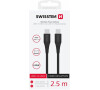 DATOVÝ KABEL SWISSTEN TPE USB-C/USB-C POWER DELIVERY 5A (100W) 2,5 M ČERNÝ