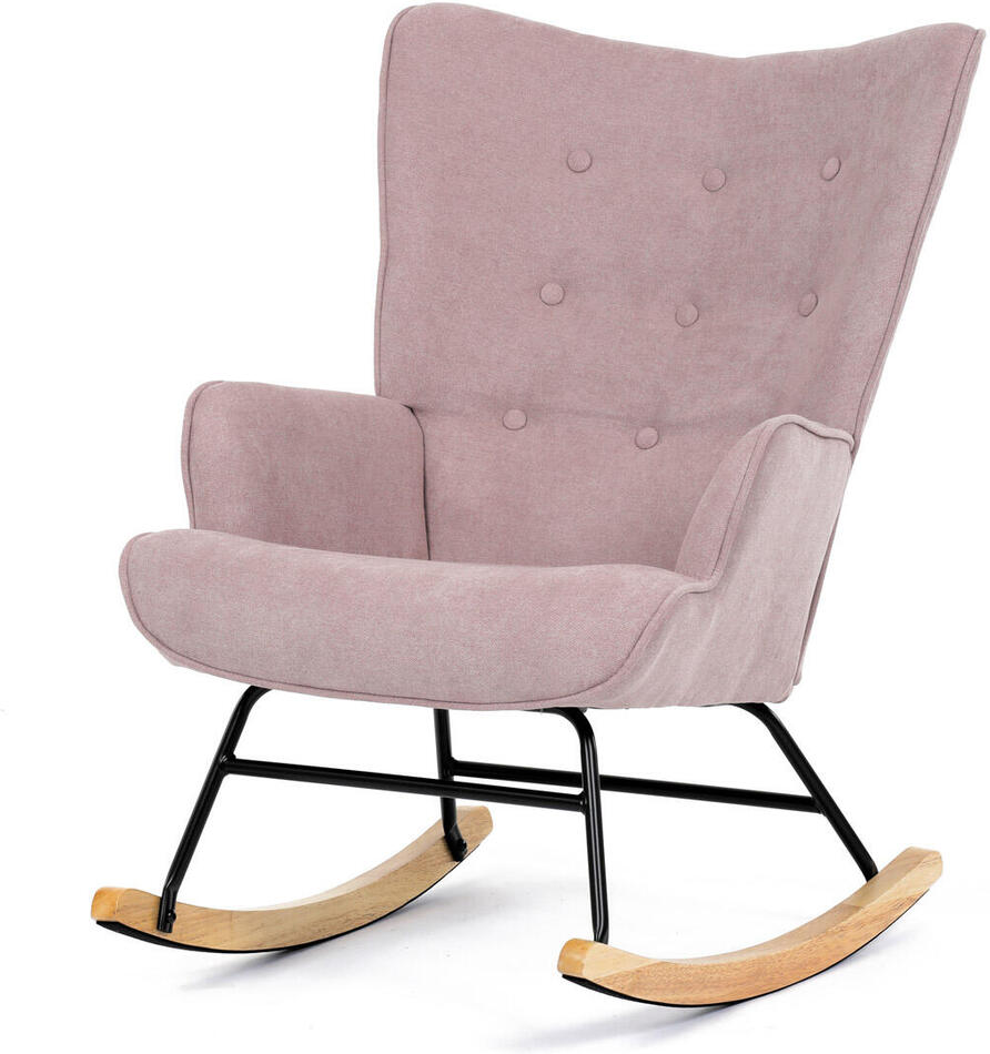 Houpací křeslo, růžová, látka, AK-371 PINK2 Autronic