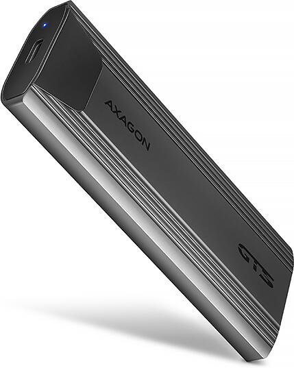 Axagon EEM2-GTS2, USB-C 10Gbps - M.2 NVMe & SATA SSD kovový THIN box, bezšroubkový