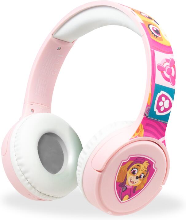 Bluetooth sluchátka Tlapková patrola růžová