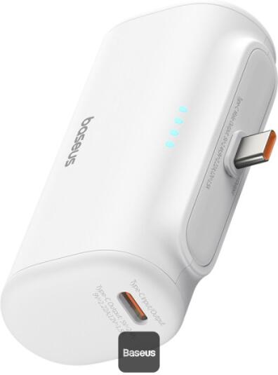 Powerbanka Baseus Compact 5000mAh, 20W, s konektorem USB-C bílá
