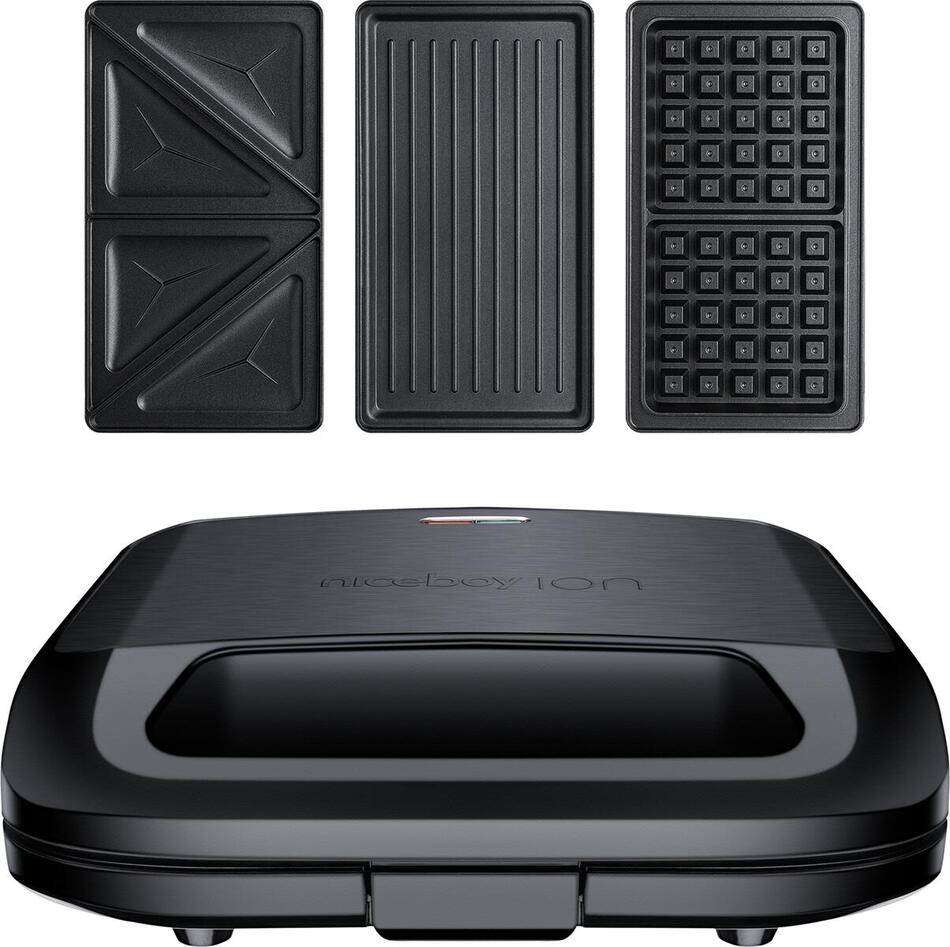 Sendvičovač Niceboy ION Snacker S3 Stainless Steel, černý