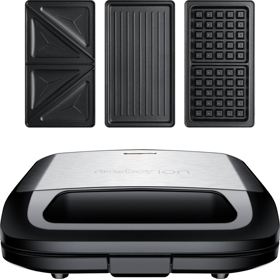 Sendvičovač Niceboy ION Snacker S3 Stainless Steel, stříbrný